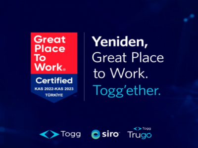 Togg Yeniden ‘Great Place to Work’ Sertifikası Kazandı